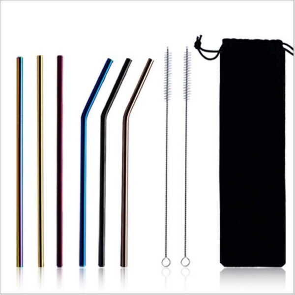 Reusable Stainless Steel Straws Metal Drinking Straws - 图片 3